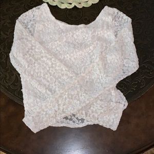 A lace crop top from Abercrombie and Fitch.